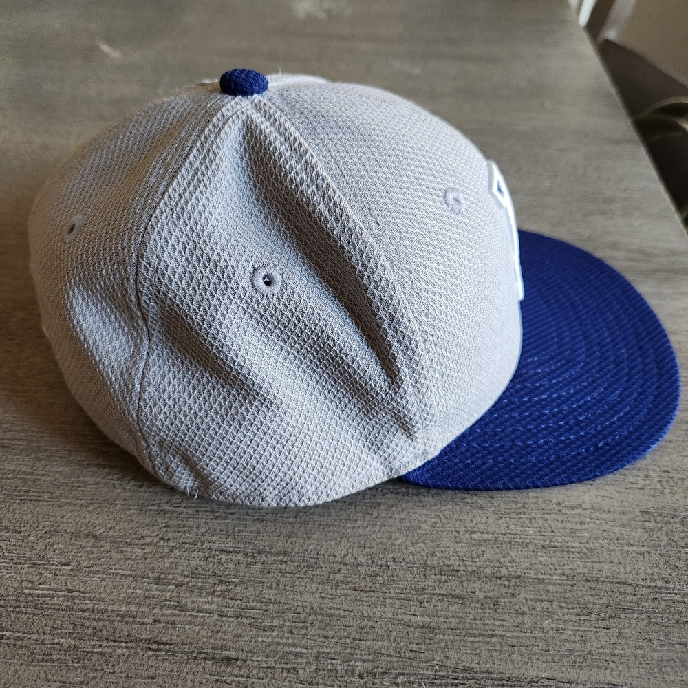 Los Angeles Dodgers LA Hat - Gray & Royal Blue - Picture 4 of 7